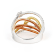 Round Diamond 14K Tri-Color Gold Ring