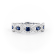Round Diamond and Sapphire 14K White Gold Ring