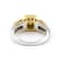Round and Baguette Channel with Princess Yellow Center 18K Tri-color
Gold Ring