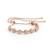 Prong Round and Bezel Set Diamond 14K White Gold Bracelet