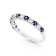 Round Diamond and Sapphire 14K White Gold Ring