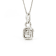 Round, Emerald and Baguette Diamond 14K White Gold Necklace