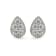Round Diamond Halo Cluster 14K White Gold Earrings