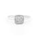 Round White Diamond 14K White Gold Ring
