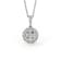 Round Diamond 14K White Gold Pendant with Chain