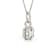 Round, Emerald and Baguette Diamond 14K White Gold Necklace