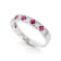 Round Diamond and Ruby 14K White Gold Ring