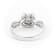 Round and Baguette Diamond 14K White Gold Ring