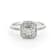Round Princess Channel Baguette Diamond 14K White Gold Ring