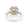 Double Rows Diamond Cushion Halo 18K White Gold Ring