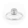 Round White Diamond 14K White Gold Ring