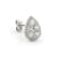 Round Diamond Halo Cluster 14K White Gold Earrings