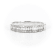 Round and Channel Baguette Diamond 14K White Gold Ring