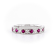 Round Diamond and Ruby 14K White Gold Ring