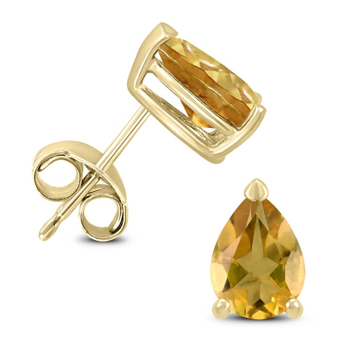 14K Gold Filled Pearl with Citrine Cluster Earrings main image 0