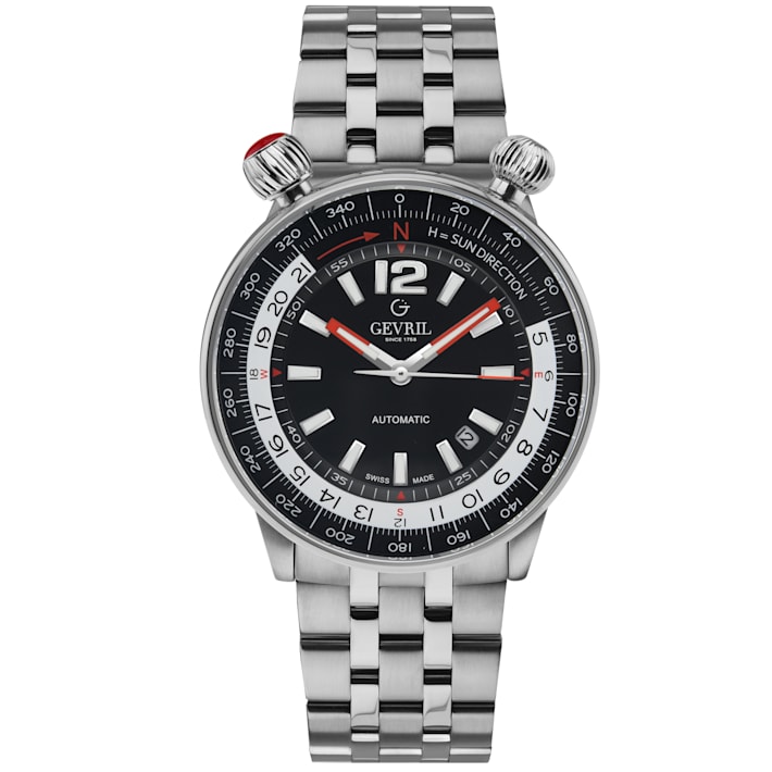 Gevril 48561 Men's Wallabout Solar Compass Swiss Automatic