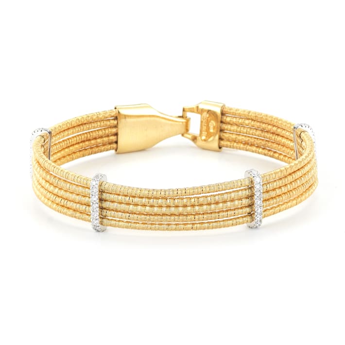 新年の贈り物 Diamond tw. ct. 0.54 Gold 14K Mesh 1B94CA - Bracelet ネックレス