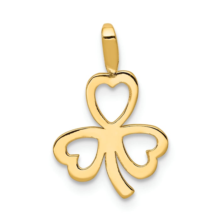 Heart Clover Charm White