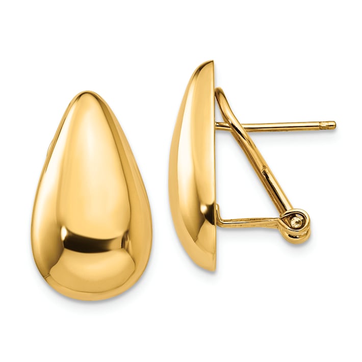 特価商品  Yellow 14k Gold 17623A - Earrings Stud Teardrop Polished アクセサリー