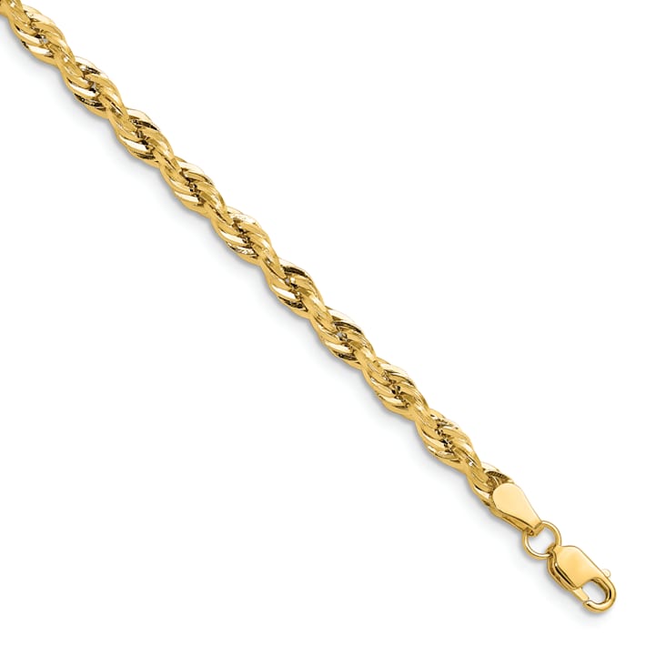 美しい Gold Yellow 14k 3.5mm 14XRRA - Inches 7 Bracelet, Link Rope アクセサリー