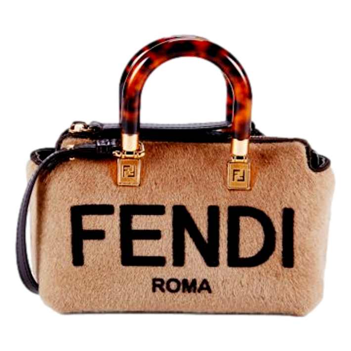 Fendi Roma By The Way Lamb Fur Mini Cross Body Bag - 1CPTVA