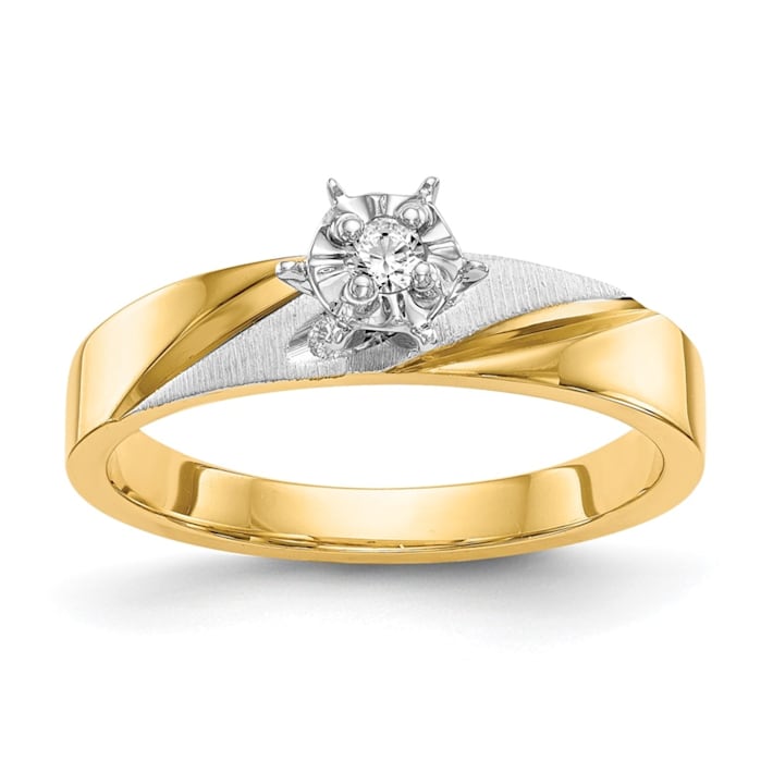 【お1人様1点限り】 AA Gold Yellow 14K Quality 197WCA - 0.07ctw Ring Engagement 一般