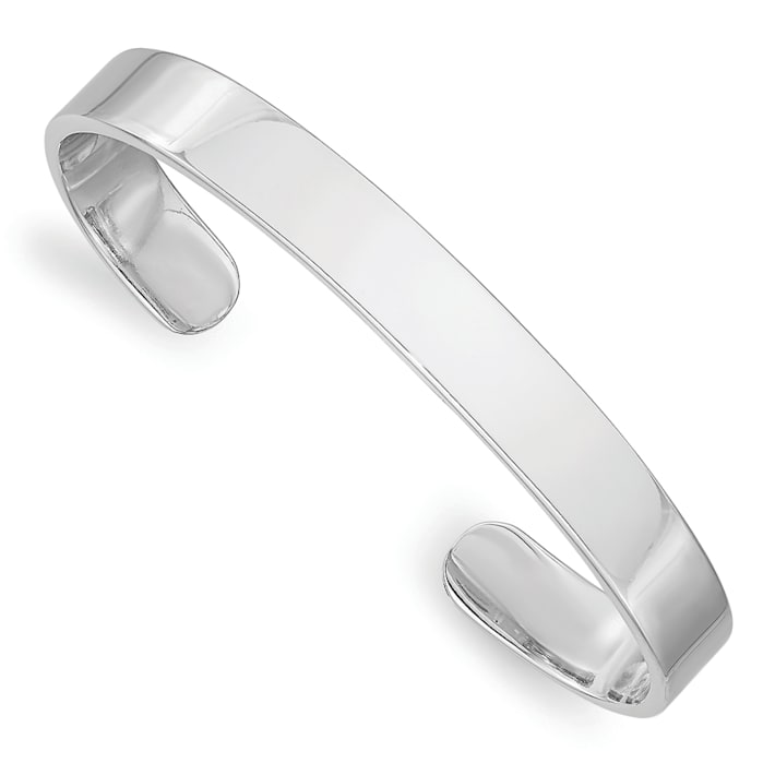 Rhodium Over Sterling Silver Polished Cubic Zirconia Hinged