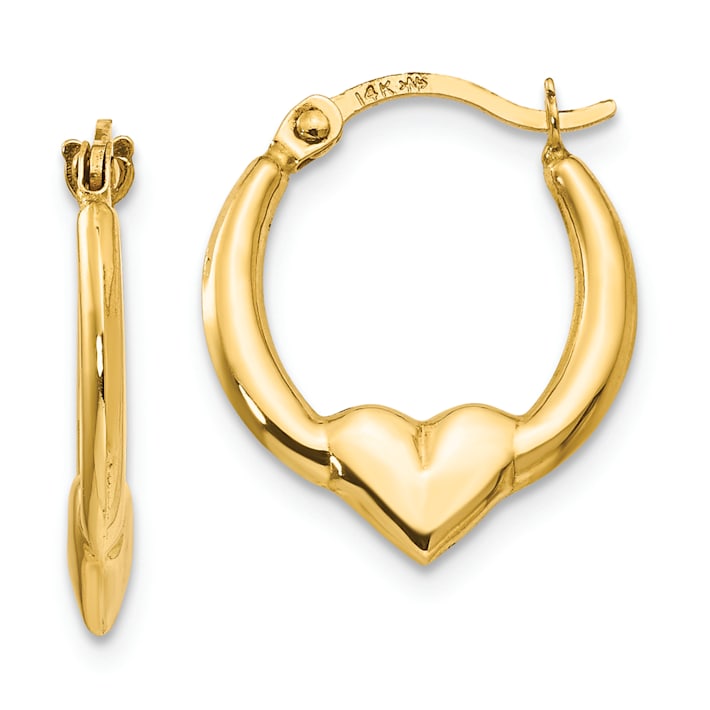 Turquoise Heart Hoop Earrings JLT11727