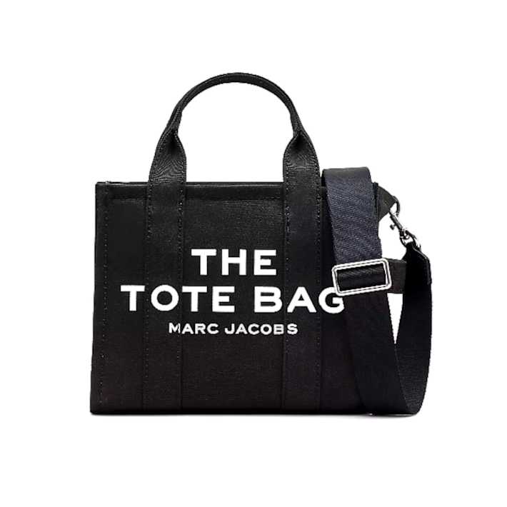 トートバッグ Marc Jacobs Black Leather The Small Tote Bag Marc Jacobs Small Black The Tote Bag - 12JK0A
