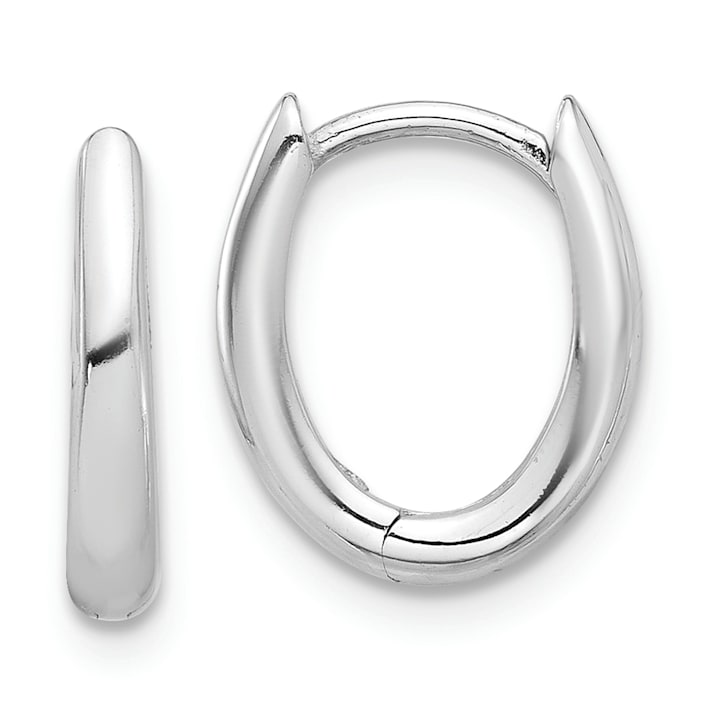 アクセサリー o Rhodium Over 14k White Gold Polished 1/2