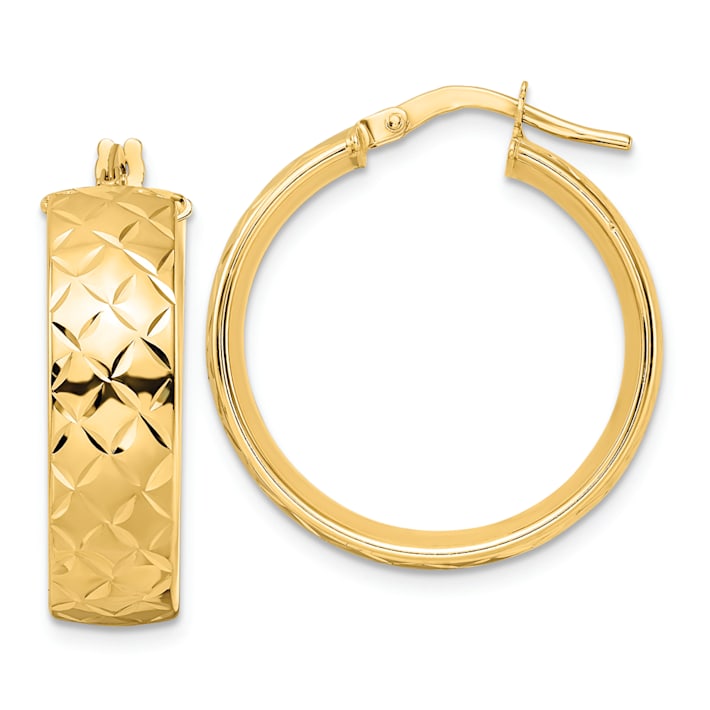 人気便利グッズ 14k Yellow Gold Polished Textured 15/16 アクセサリー