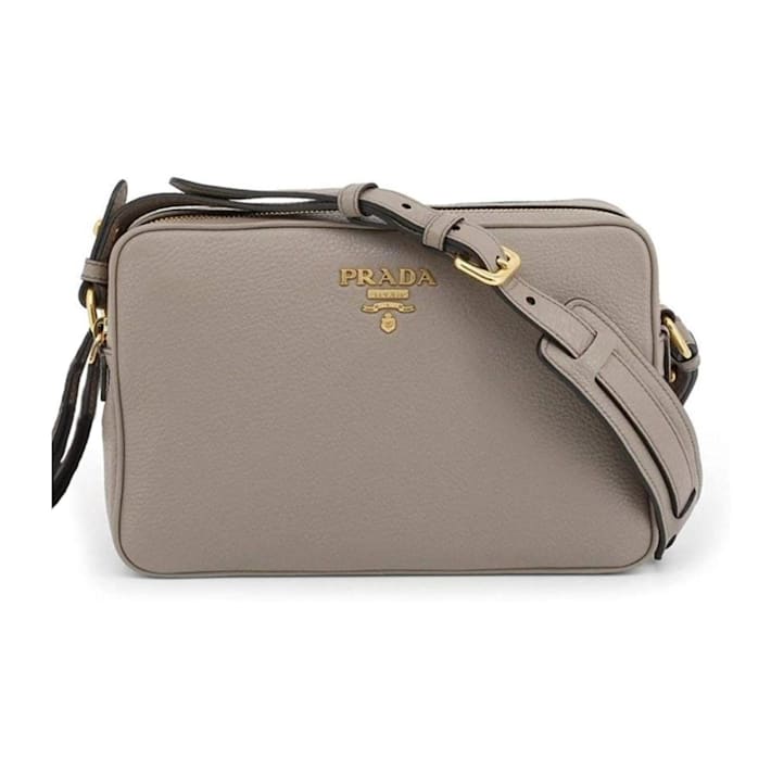 【2024年最新】海外限定の人気アイテム Prada Argilla Grey Vitello Phenix Leather Double Zip Crossbody Bag バッグ