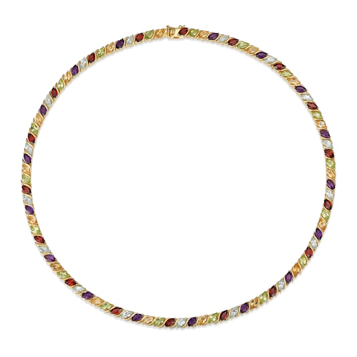 Jolie Tennis Necklace Multi Stone main image 0