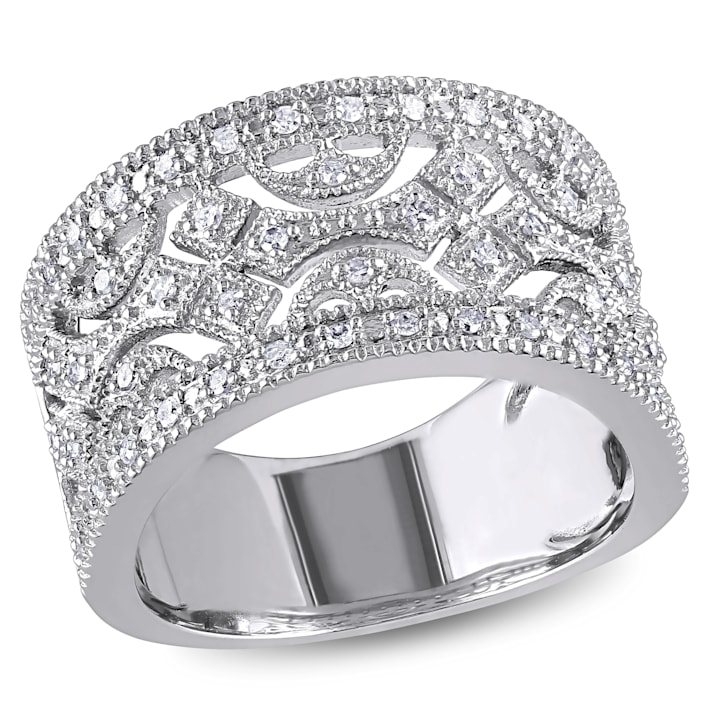 期間限定特別価格 Sterling in Ring Vintage Diamond TW CT 1/4 Silver 1D9NBA - 指輪・リング