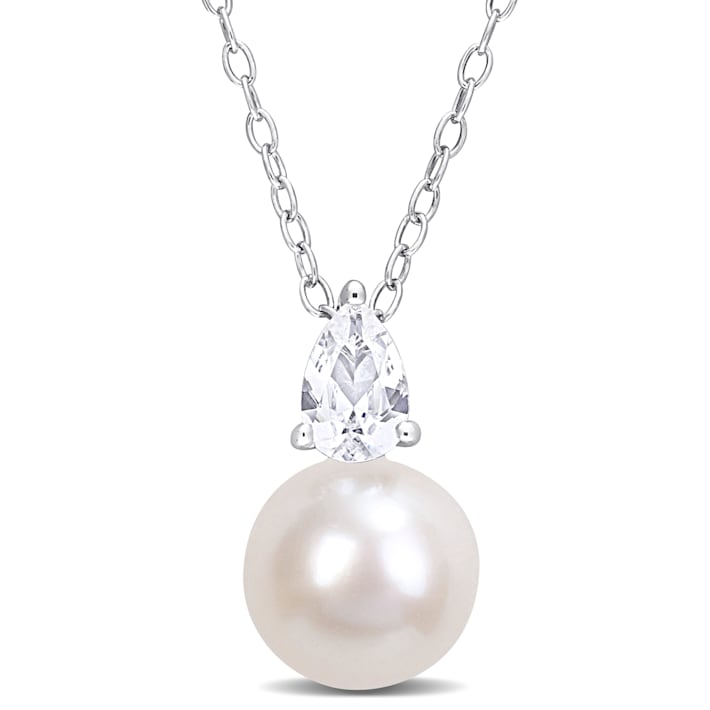 8.5-9MM Freshwater Cultured Pearl and 5/8 CT TGW Created