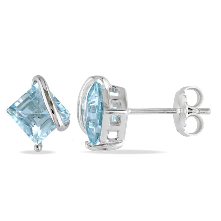 2-3/4ctw Sky Blue Topaz Stud Earrings in Sterling Silver
