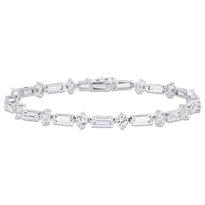 アクセサリー DX1351 13 4/5 CT TGW Baguette & Round Created White Sapphire
