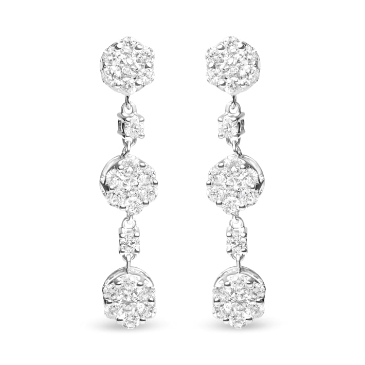 最新モデル 2.00 Gold White 14K Cttw Floral Cluster Composite Diamond スポーツトイ・アクショントイ