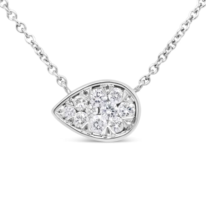 nao様♡14kgf 14kt Gold Hidden Curved Bar Triple Clear CZ Dangle Chain