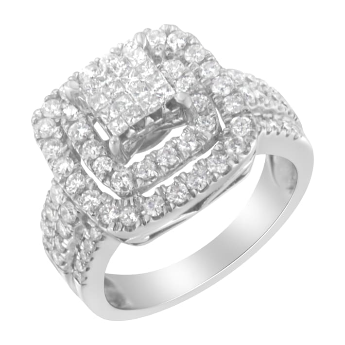 14K White Gold Diamond Cocktail Ring (1 1/2 cttw, H-I Color