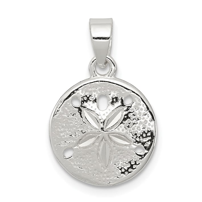 Diamond2Deal 925 Sterling Silver Sand Dollar Pendant – Polished - View #7