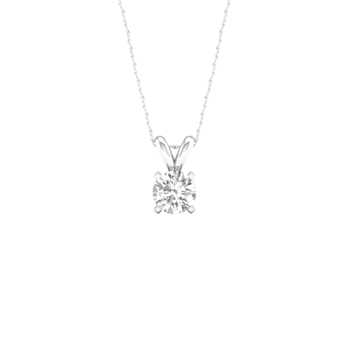 1/4 Carat Natural Diamond Solitaire Pendant In 14k White Or Yellow Gold – G/H Color 2 thumbnail image
