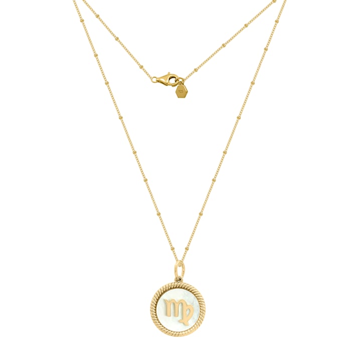 ( ´_ゝ`) J'ADMIRE Mother of Pearl 14K Yellow Gold Over Sterling