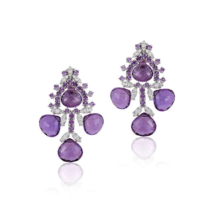 amethyst chandelier earrings 