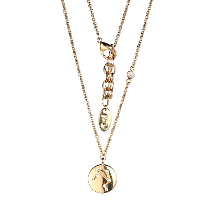 Fine Silver Plated and Gold Flash Cubic Zirconia Libra