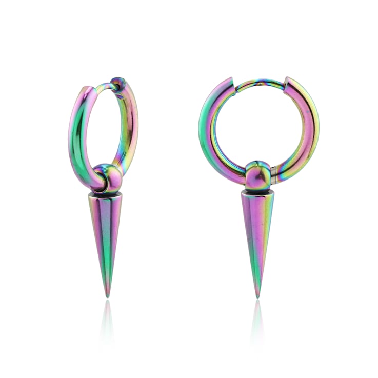 Spike Earrings  Electric Rainbow  Rebeca Mojica Jewelry