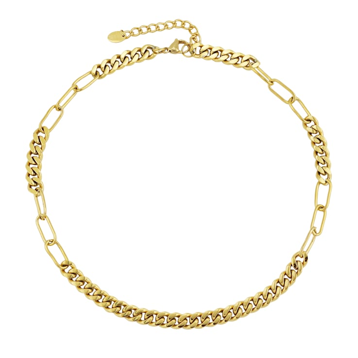 REBL Alex 18K Yellow Gold Over Hypoallergenic Steel Multi Chain Necklace