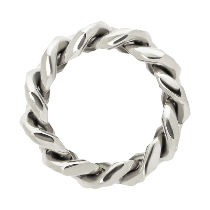 REBL Sadie Hypoallergenic Steel Link Chain Ring