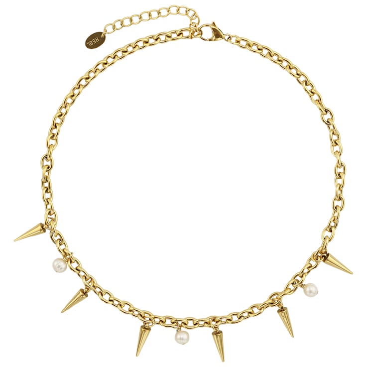 Paleolithic Spike Necklace in Gold | DAILYLOOK