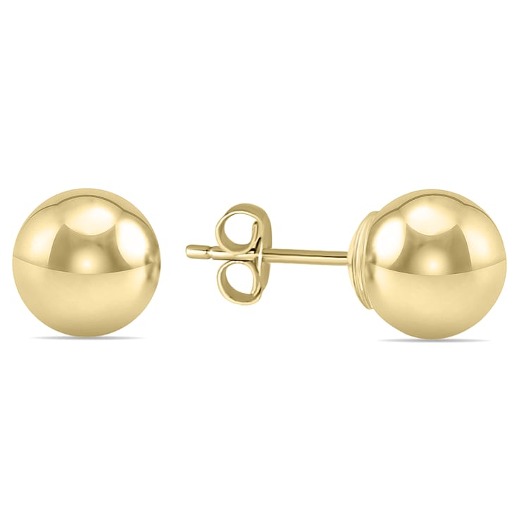 7mm gold shop ball earrings